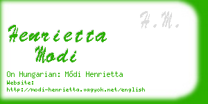 henrietta modi business card
